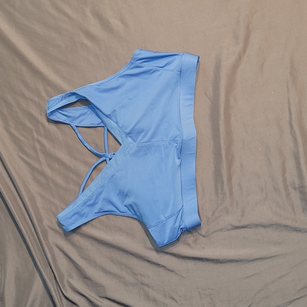 Light blue sports bra